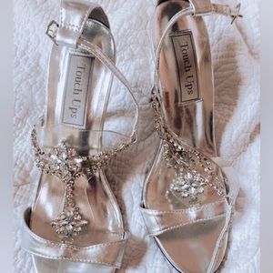 Clear/Silver high heels